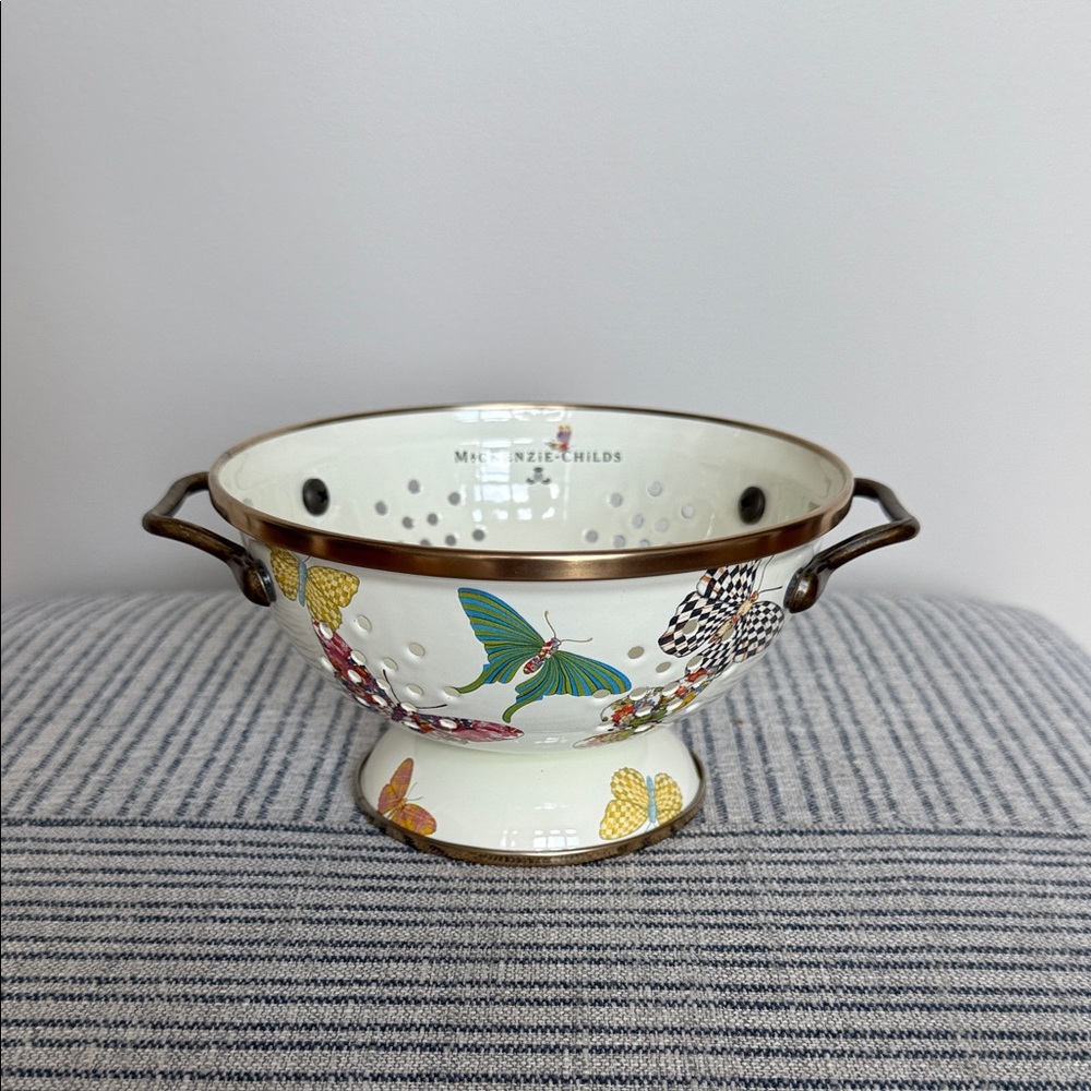 MacKenzie-Childs Butterfly Garden Small Colander